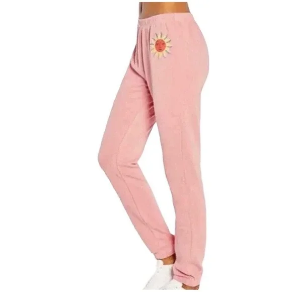 Wildfox Del Sol Knox S Small Sweat Pants in Pink Bubble Gum Joggers - Picture 1 of 10